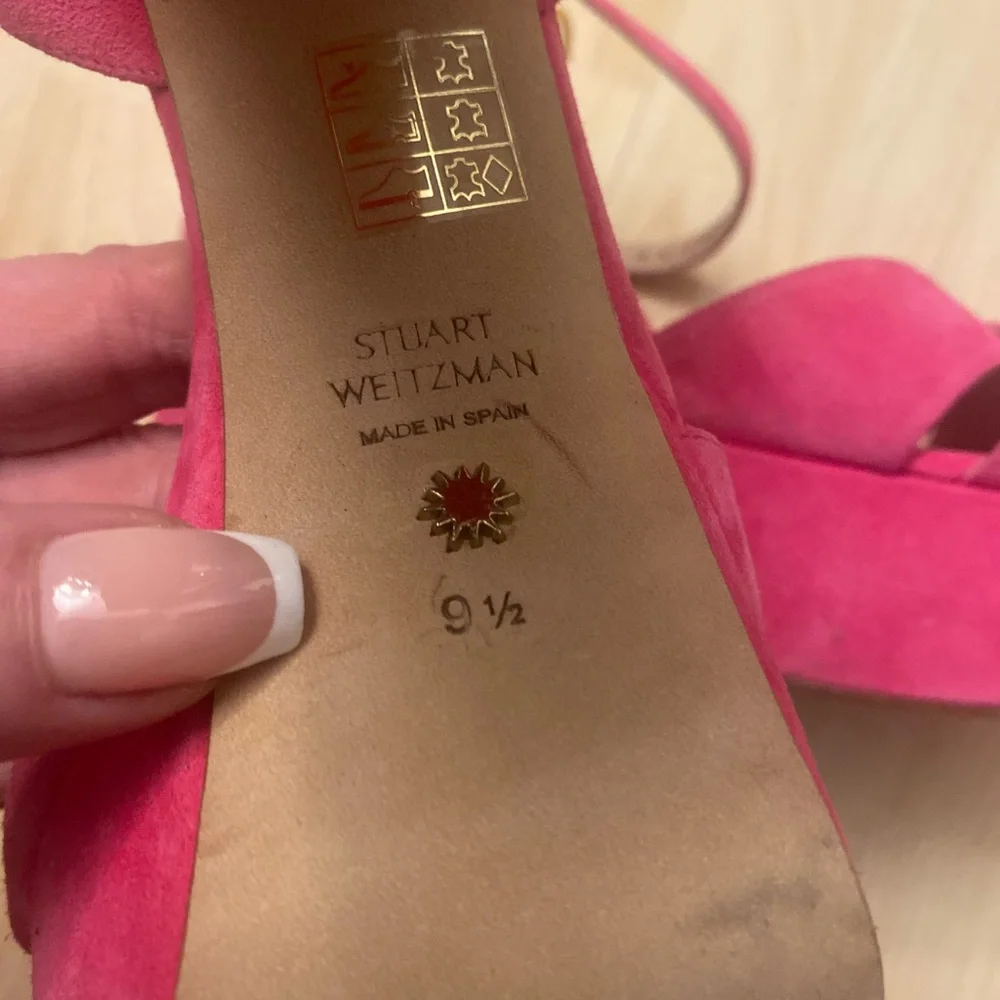 Stuart Weitzman Pink Platform Sandals